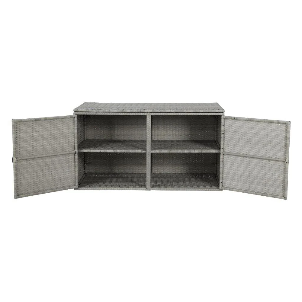 Gardeon Wicker Outdoor Storage Cabinet - Versatile Deck Box and Garden Shed for Tools and Essentials