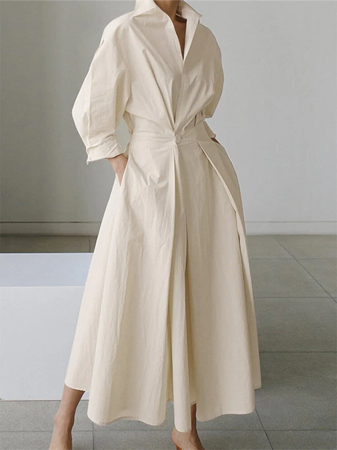 Clemens - Smocked Maxi Dress with Pocket