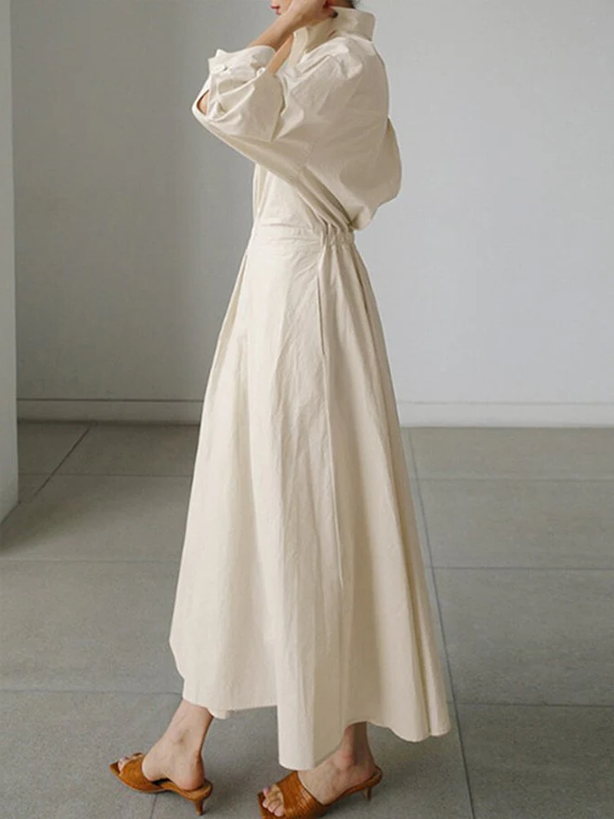 Clemens - Smocked Maxi Dress with Pocket