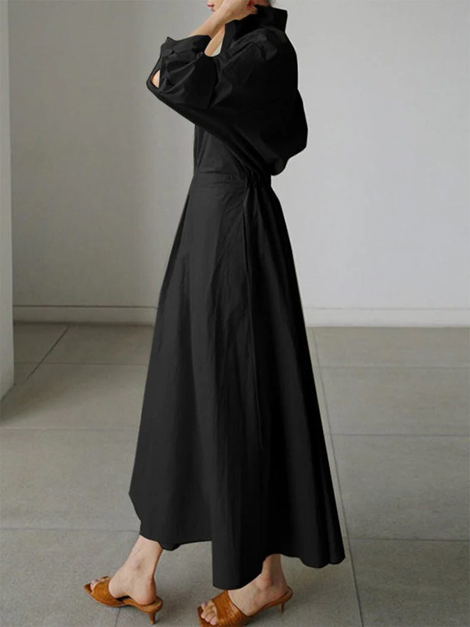 Clemens - Smocked Maxi Dress with Pocket