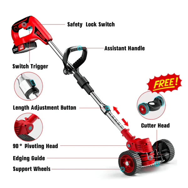 3-in-1 Cordless Electric Grass Lawn Mower (+ FREE set of blades)