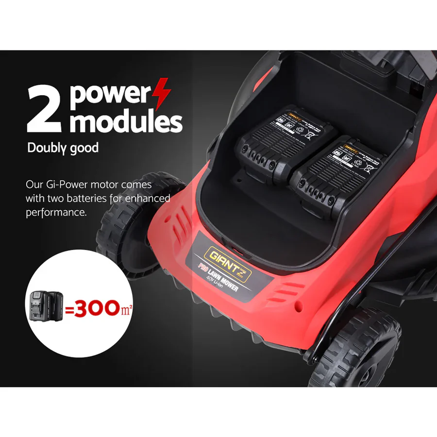 Giantz 40V Cordless Lawn Mower 34cm Width Battery Electric Lawnmower