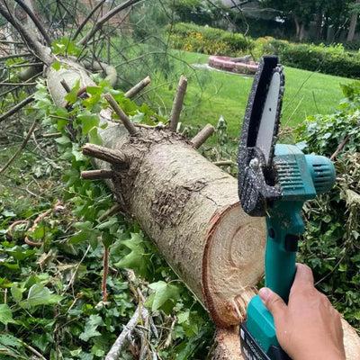 6" Cordless Electric Mini Pruning Chainsaw + (2 FREE Batteries)