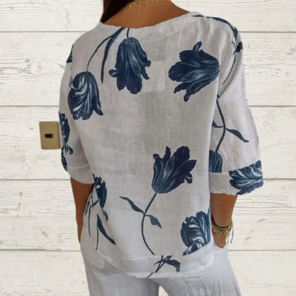 Stella | Printed V-neck tunic top