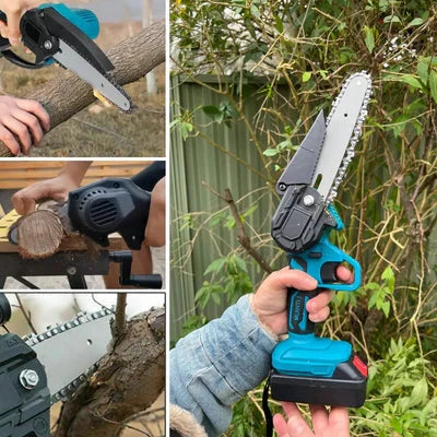 6" Cordless Electric Mini Pruning Chainsaw + (2 FREE Batteries)