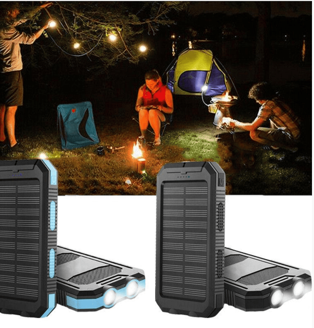 500000mAh Solar Charger Waterproof Power Bank External
