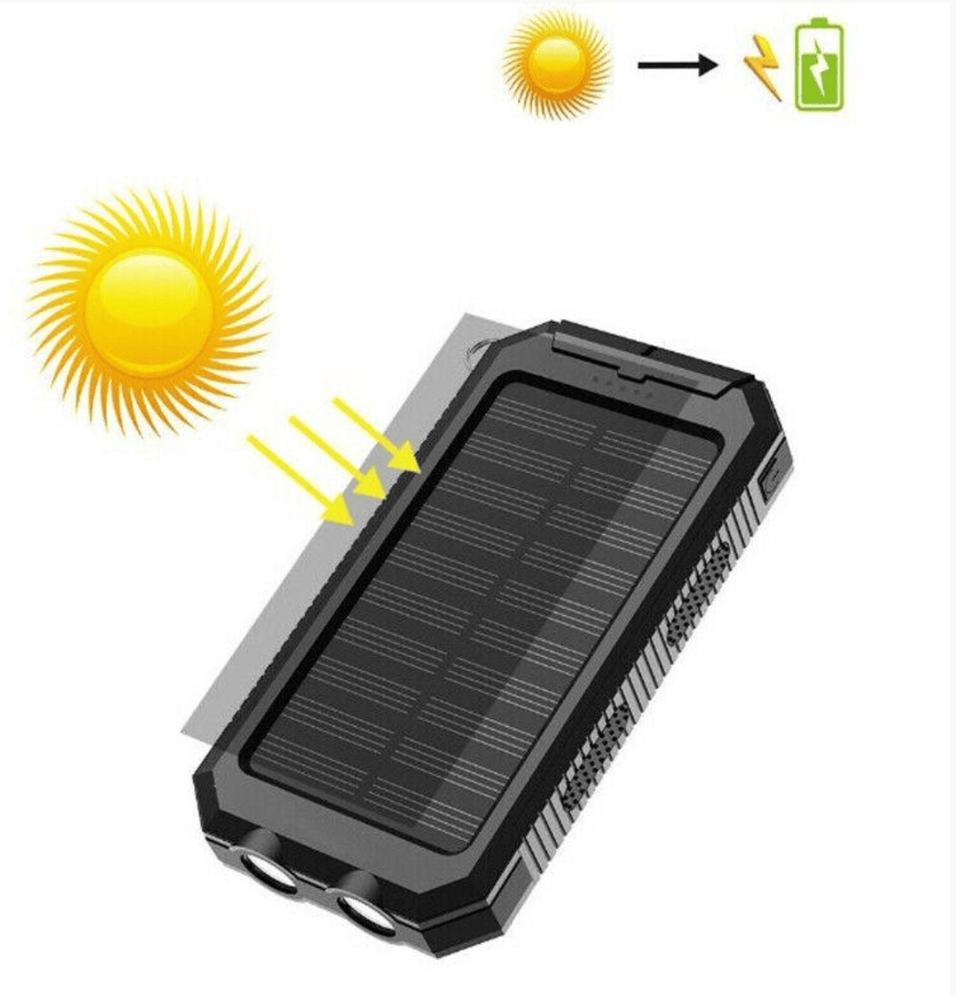 500000mAh Solar Charger Waterproof Power Bank External