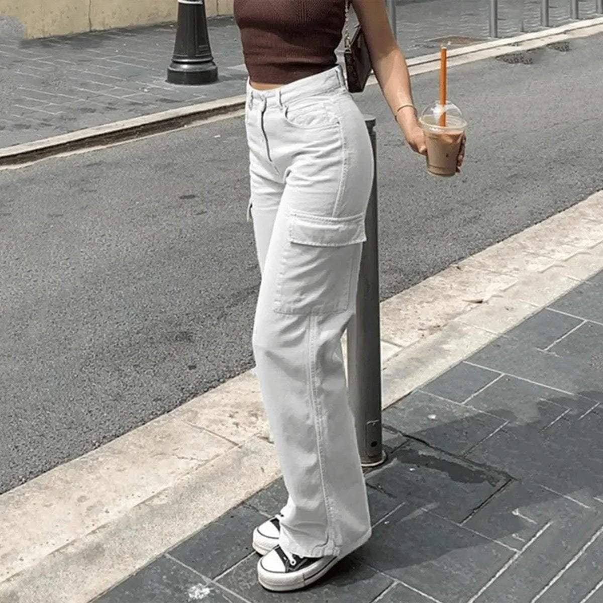 Adjustable Waist Cargo Pants