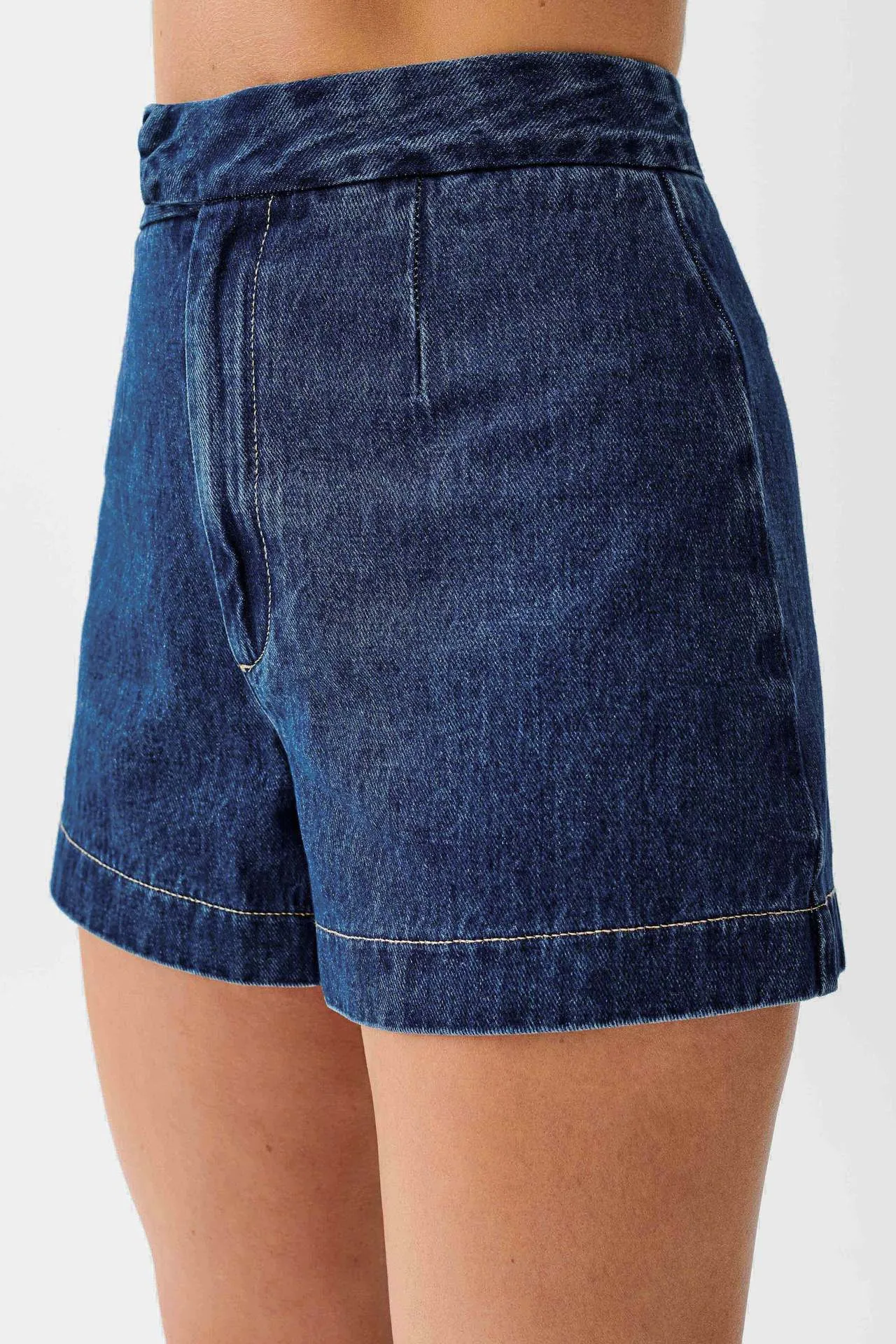 Denim Vest and Shorts Set