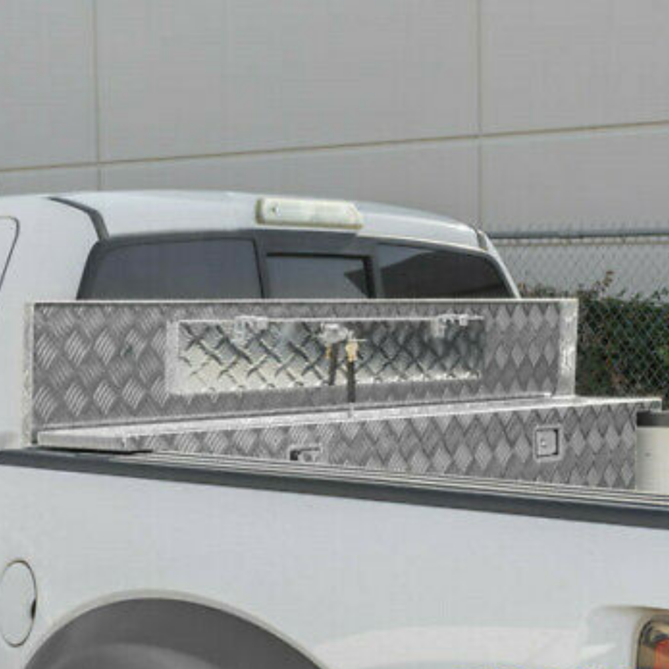 Heavy Duty Aluminum Crossbed Truck Bed Tool Storage Box 71"