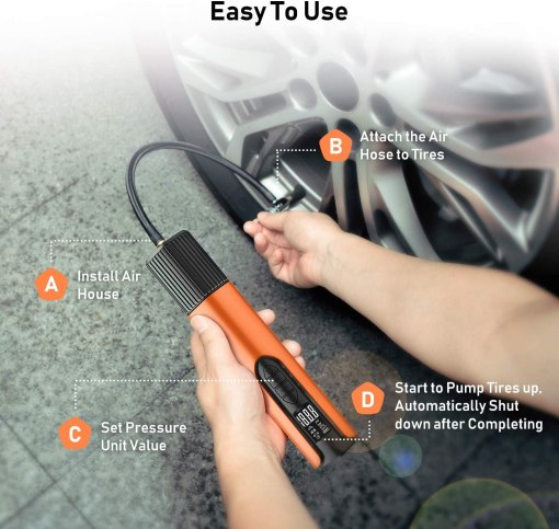 Digital Car Tire Inflator Portable Air Pump