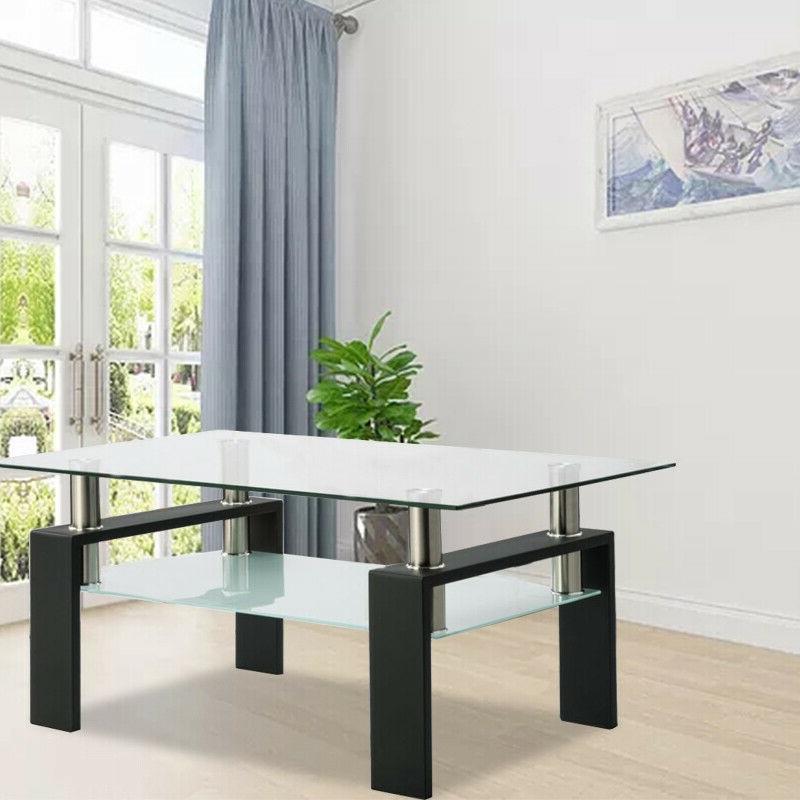 Premium Glass Rectangular Modern Coffee Table