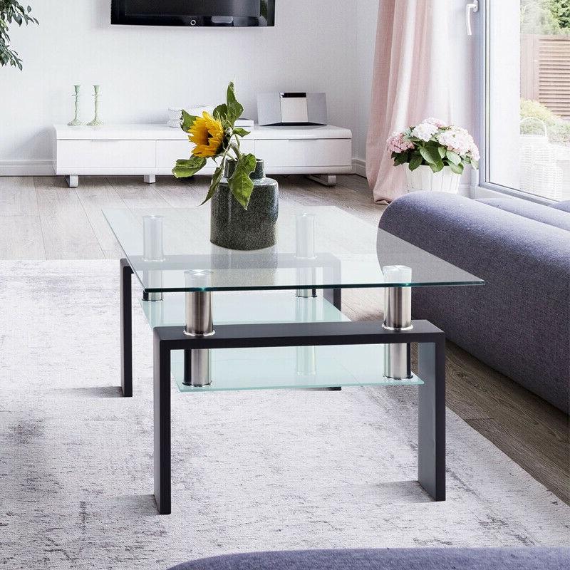 Premium Glass Rectangular Modern Coffee Table