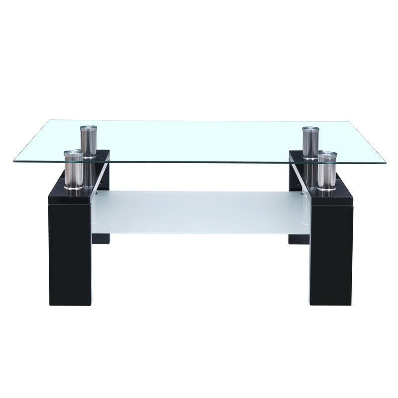 Premium Glass Rectangular Modern Coffee Table