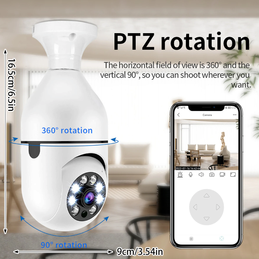 Discreet Light Bulb Security Camera With Wifi