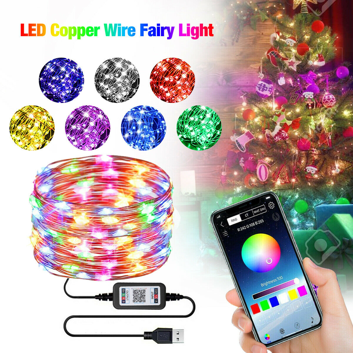 RGB LED Smart Remote Fairy Lights