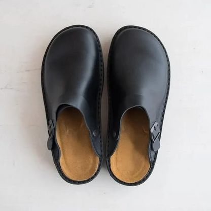 Relief Plantar Fasciitis and Heel Pain Soft Leather Slippers