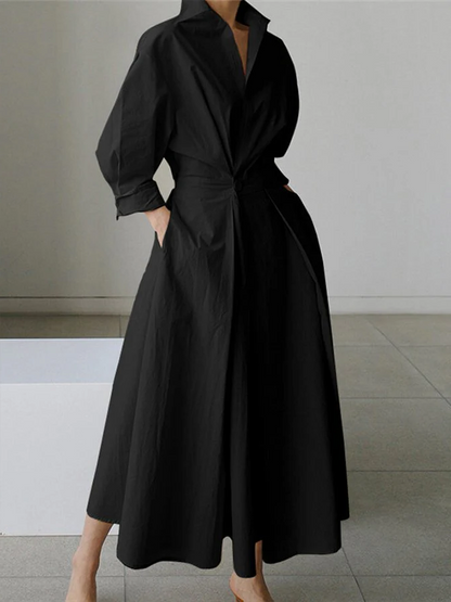 Clemens - Smocked Maxi Dress with Pocket