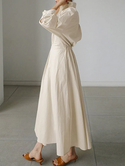 Clemens - Smocked Maxi Dress with Pocket