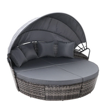 Load image into Gallery viewer, Gardeon Grey Wicker Sun Lounge Setting - Outdoor Day Bed Patio Furniture
