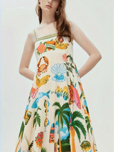 Load image into Gallery viewer, Denise - Tropical Print Flared Summer Dresses
