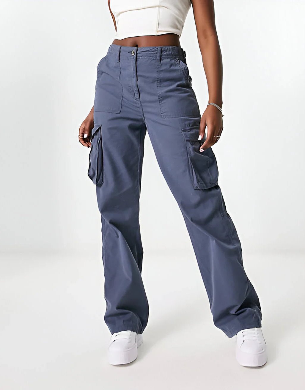 Adjustable Waist Cargo Pants