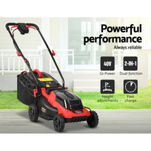 Load image into Gallery viewer, Giantz 40V Cordless Lawn Mower 34cm Width Battery Electric Lawnmower
