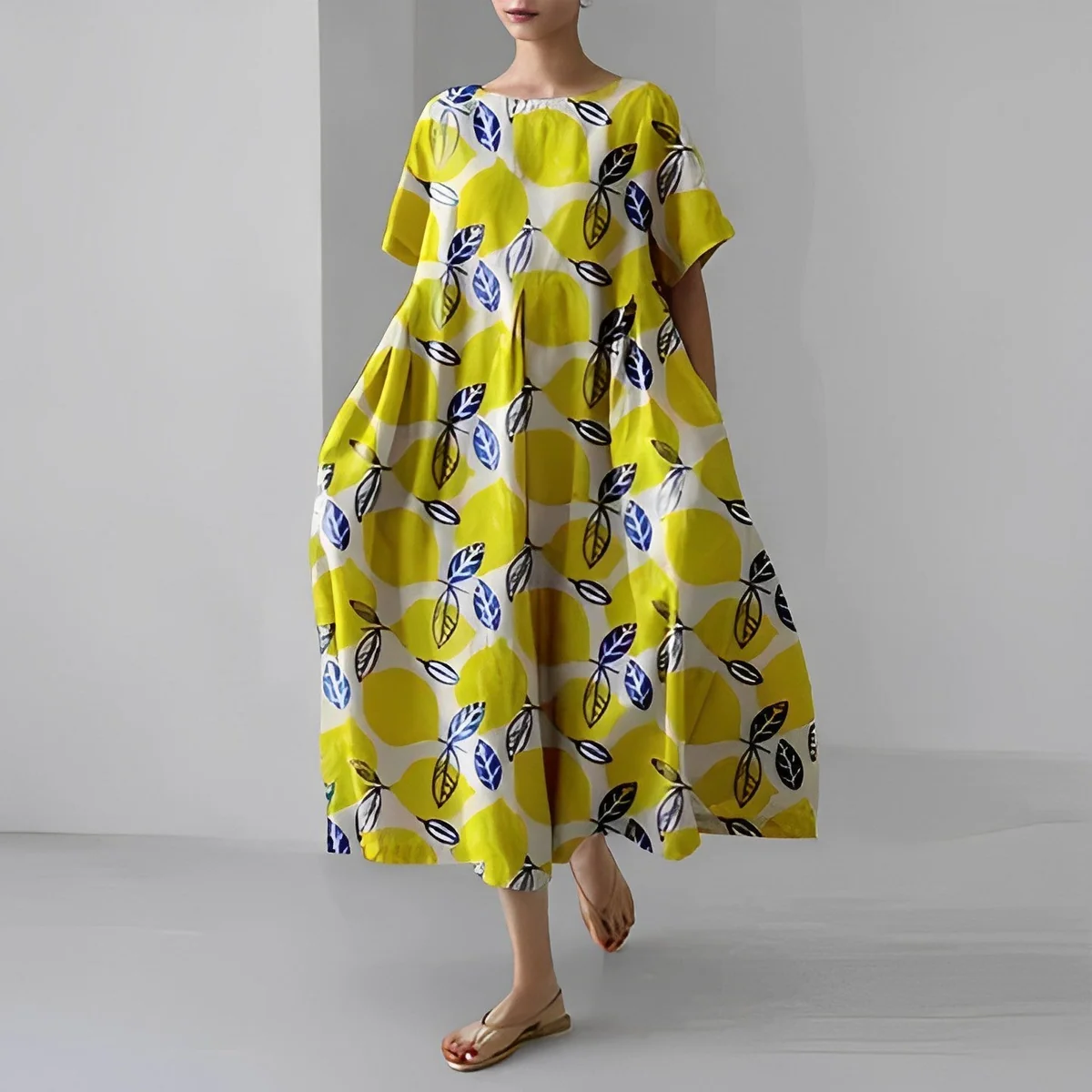 Zoe - Floral Pattern Midi Dress