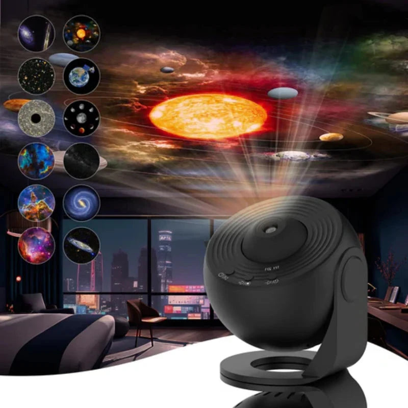 Planetarium Galaxy Projector - 360° rotation for full-room coverage