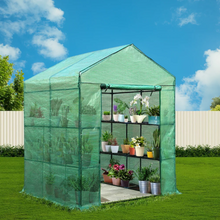 Load image into Gallery viewer, Greenfingers Walk-In Greenhouse 1.4x1.55x2M Tunnel Plant Garden Shed with 8 Shelves
