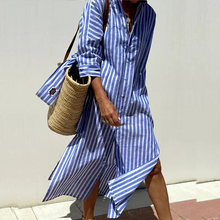 Load image into Gallery viewer, Darcy - Classic Striped Shirt Dress
