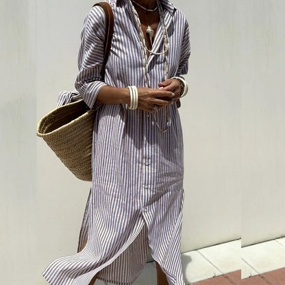 Darcy - Classic Striped Shirt Dress