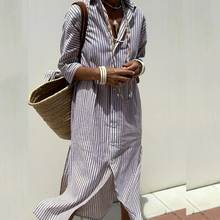 Load image into Gallery viewer, Darcy - Classic Striped Shirt Dress
