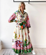 Load image into Gallery viewer, Cassandra | Maxi Print Long Sleeve Dress
