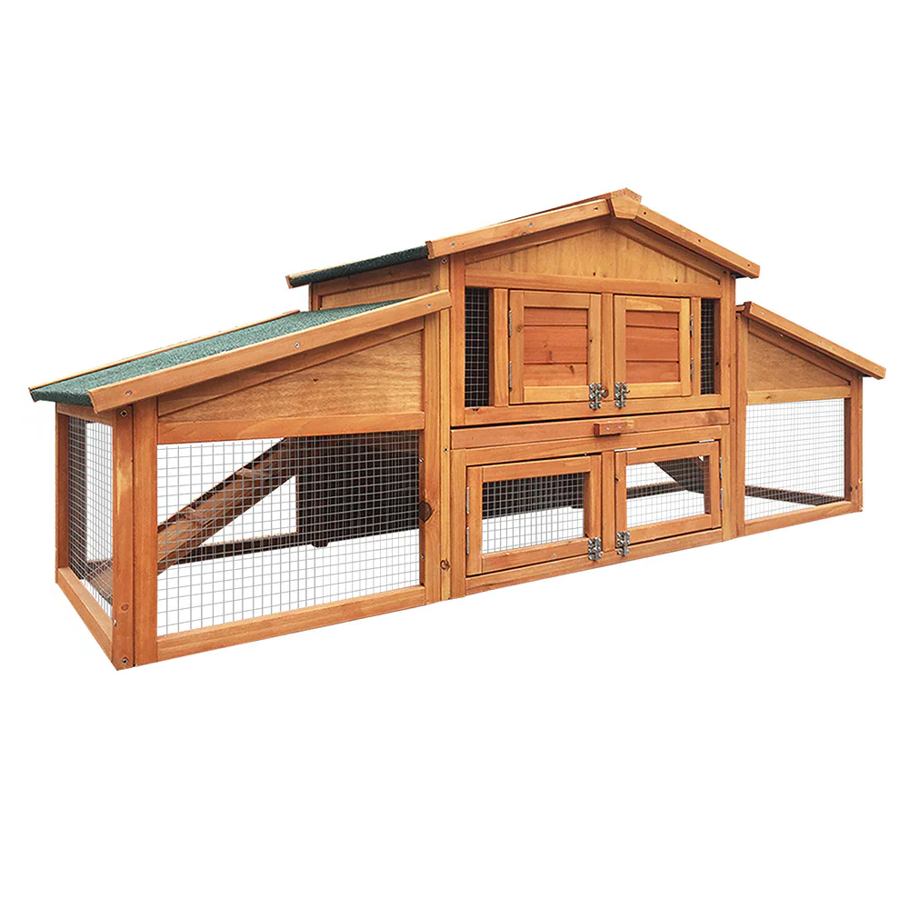 Pet 169cm Large Wooden Chicken Coop Rabbit Hutch - Outdoor Run Cage