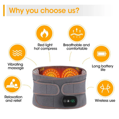 Electric Heating Waist Massage Belt for Far Infrared Relief