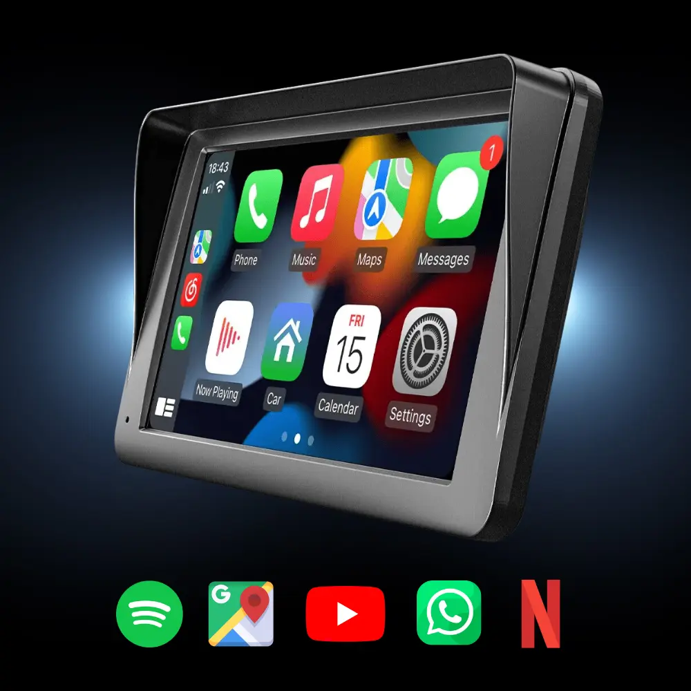 Wireless Apple CarPlay & Android Auto Bluetooth Screen