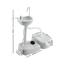 Load image into Gallery viewer, Weisshorn Camping Basin | Portable Hand Wash Sink Stand 43L Capacity
