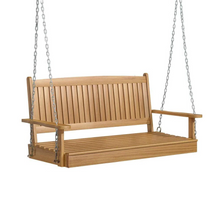 Load image into Gallery viewer, Gardeon Teak Porch Swing Chair with Chain - Outdoor Wooden Bench 2-Seat Furniture
