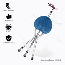 Load image into Gallery viewer, Portable Walking Stick with Seat Folding and Torch
