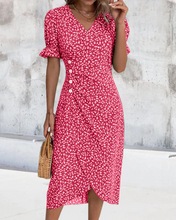 Load image into Gallery viewer, Adeline - Floral Print Dress With Short Sleeves
