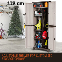 Load image into Gallery viewer, PLANTCRAFT Lockable Outdoor Storage Cabinet - Weatherproof Garage, Shed, and Carport Cupboard
