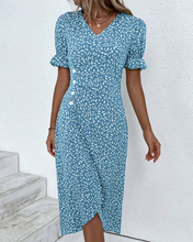 Load image into Gallery viewer, Adeline - Floral Print Dress With Short Sleeves
