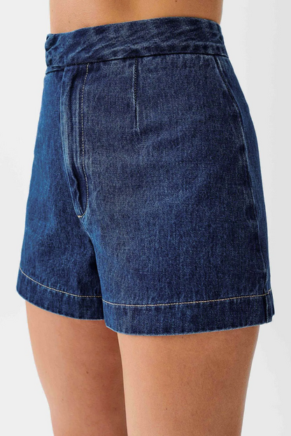 Denim Vest and Shorts Set