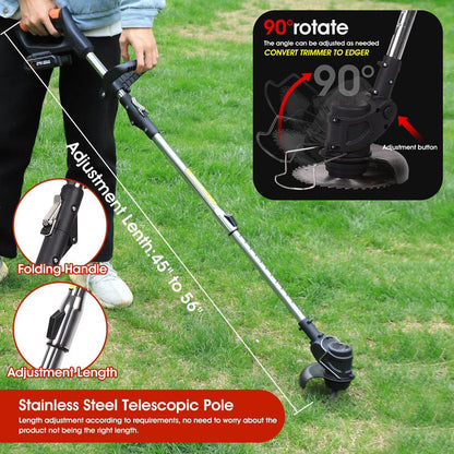 Cordless Grass Mower Trimmer Cutter Lightweight & Powerful