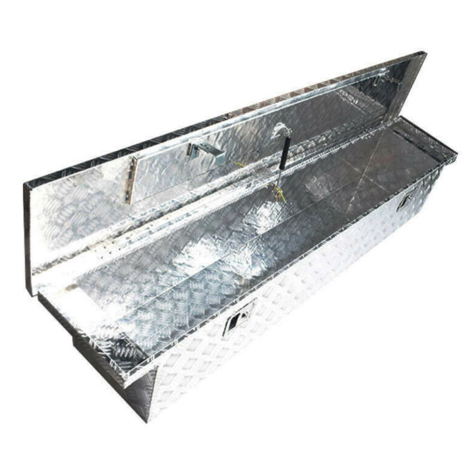 Heavy Duty Aluminum Crossbed Truck Bed Tool Storage Box 71"