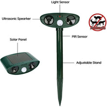 Load image into Gallery viewer, Ultrasonic Bird Repeller Long Range Solar Powered
