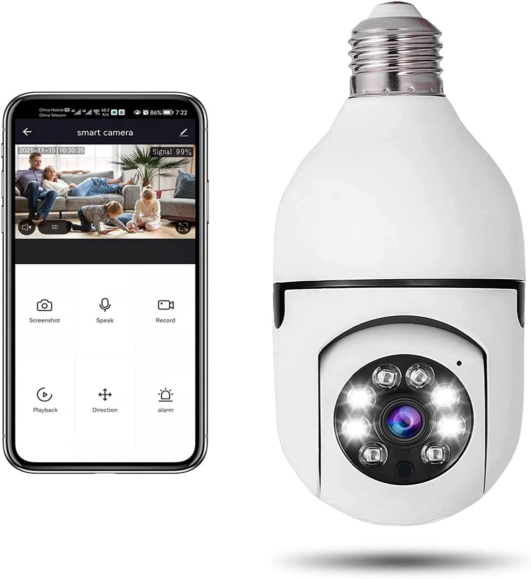 Discreet Light Bulb Security Camera With Wifi