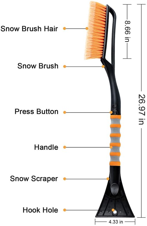 Heavy Duty Car Snow Brush 27”