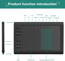 Load image into Gallery viewer, Large Digital Drawing Art Tablet With Pen
